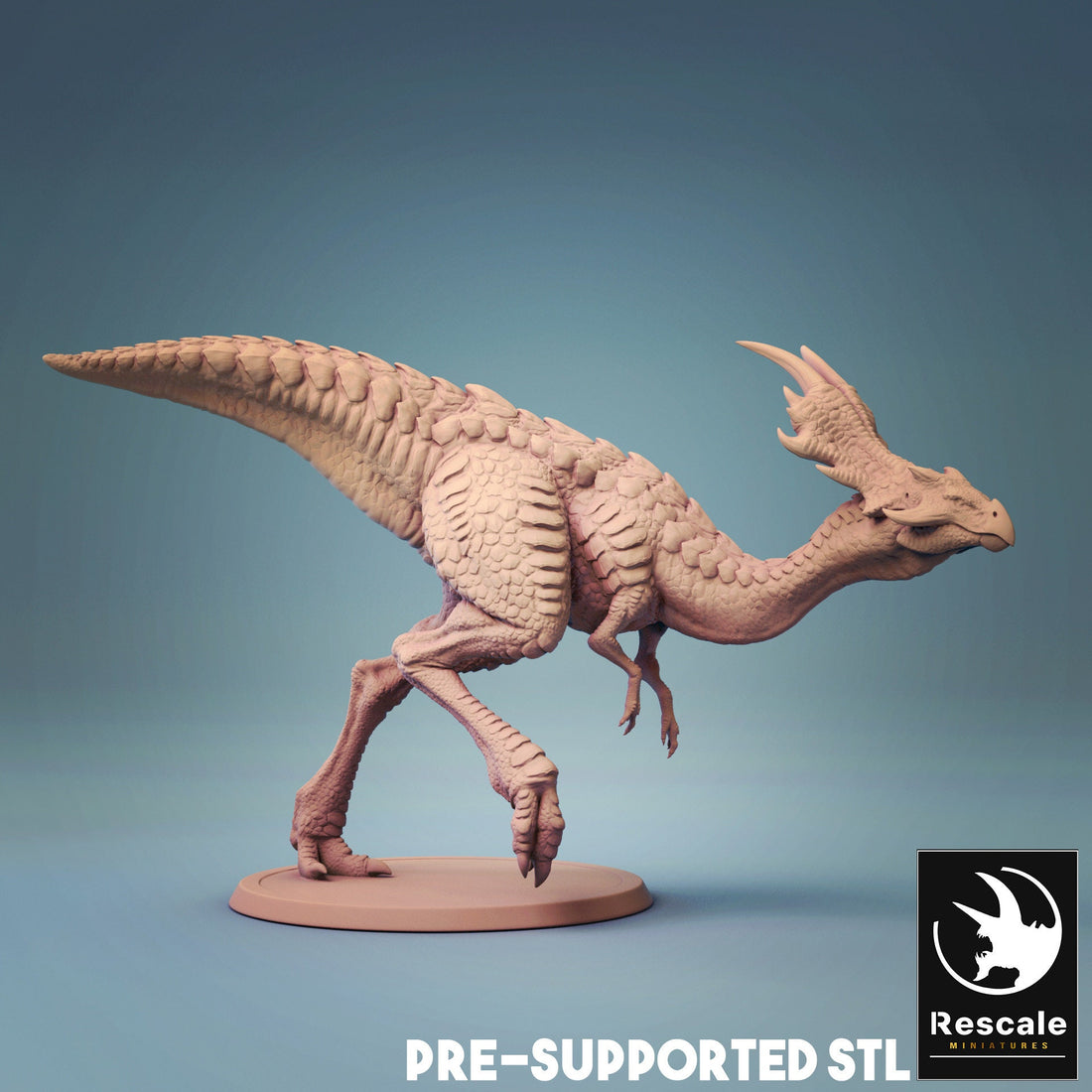 Austriceratops Miniature | Tabletop RPG Miniature | Rescale Miniature | Roleplaying 3D Printed Fantasy Mini - 3DPrintDen