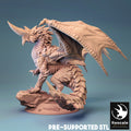 Blue Dragon Miniature | Tabletop RPG Miniature | Rescale Miniature | Roleplaying 3D Printed Fantasy Mini - 3DPrintDen