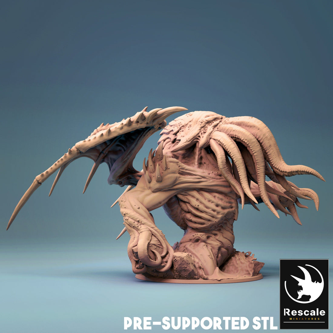 Cthulhu Miniature | Tabletop RPG Miniature | Rescale Miniature | Roleplaying 3D Printed Fantasy Mini - 3DPrintDen