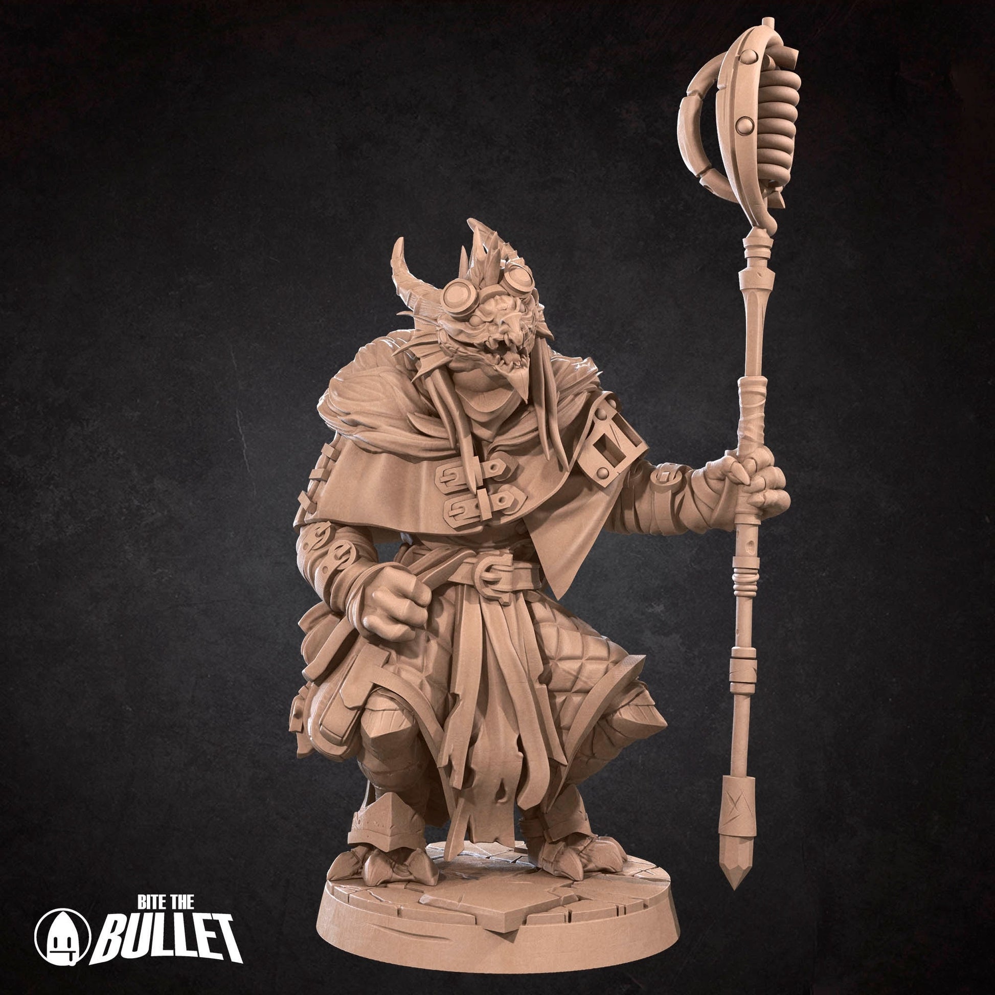 Dragonborn Artificer Miniature | Tabletop RPG Miniature | Bite the Bullet | Roleplaying 3D Printed Fantasy Mini - 3DPrintDen