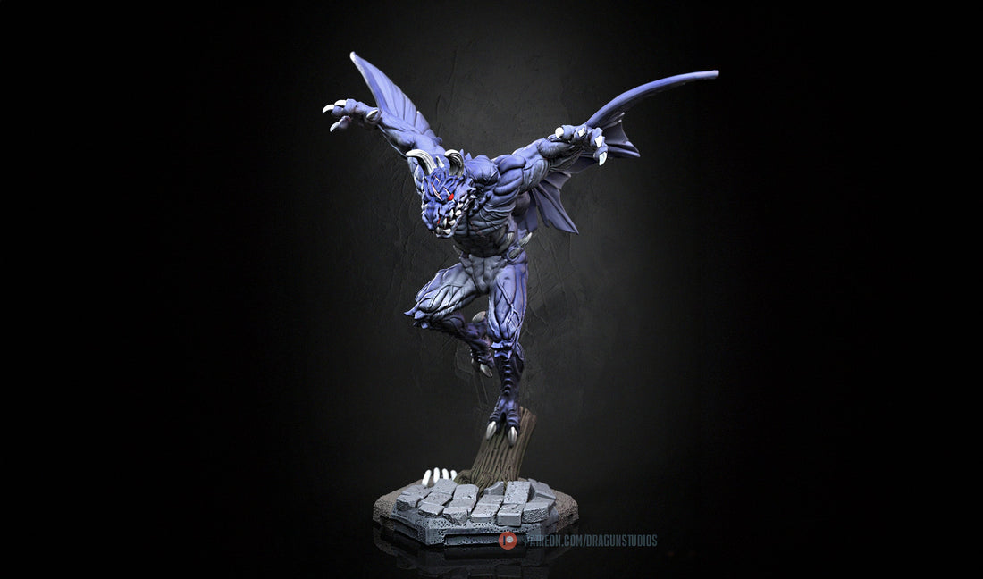 Flying Demon Miniature, Gaibon | Dragun Studios | Tabletop RPG Miniature | Roleplaying 3D Printed Fantasy Mini - 3DPrintDen