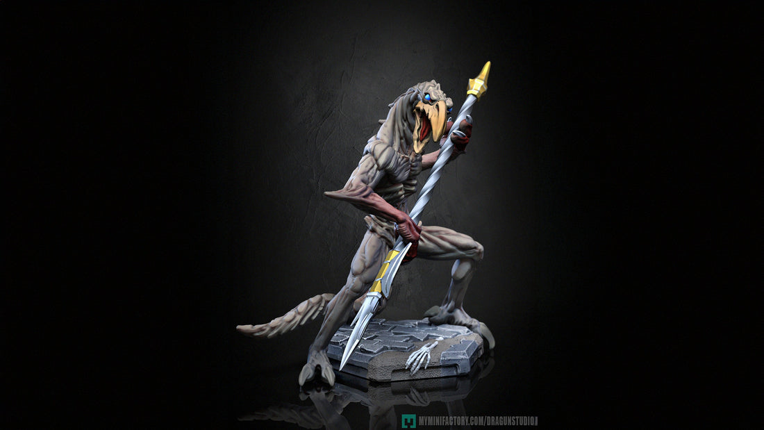 Demon Knight Miniature, Slogra | Dragun Studios | Tabletop RPG Miniature | Roleplaying 3D Printed Fantasy Mini - 3DPrintDen