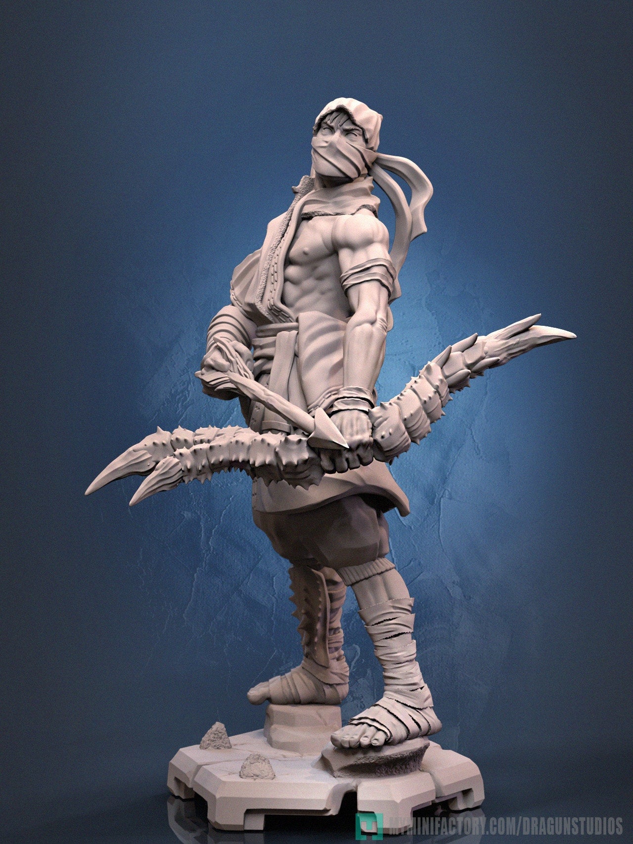 Archer Miniature, Yin | Dragun Studios | Tabletop RPG Miniature | Roleplaying 3D Printed Fantasy Mini - 3DPrintDen