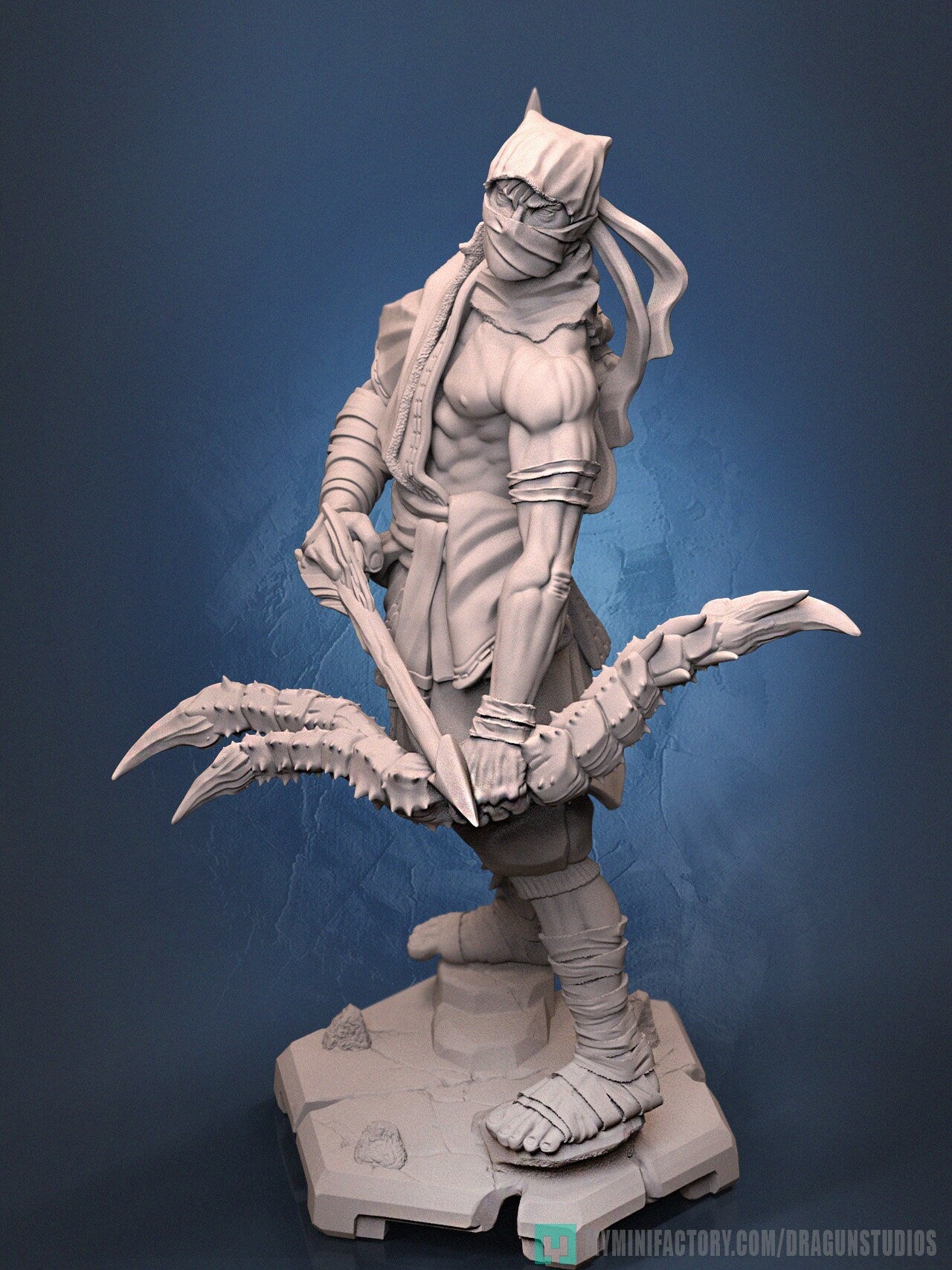 Archer Miniature, Yin | Dragun Studios | Tabletop RPG Miniature | Roleplaying 3D Printed Fantasy Mini - 3DPrintDen