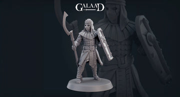 Masked Fighter Miniature | Tabletop RPG Miniature | Galaad Miniatures | Roleplaying 3D Printed Fantasy Mini - 3DPrintDen