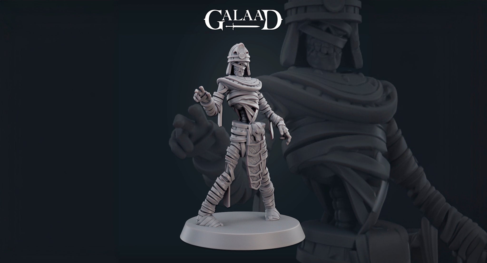 Mummy Miniature | Tabletop RPG Miniature | Galaad Miniatures | Roleplaying 3D Printed Fantasy Mini - 3DPrintDen