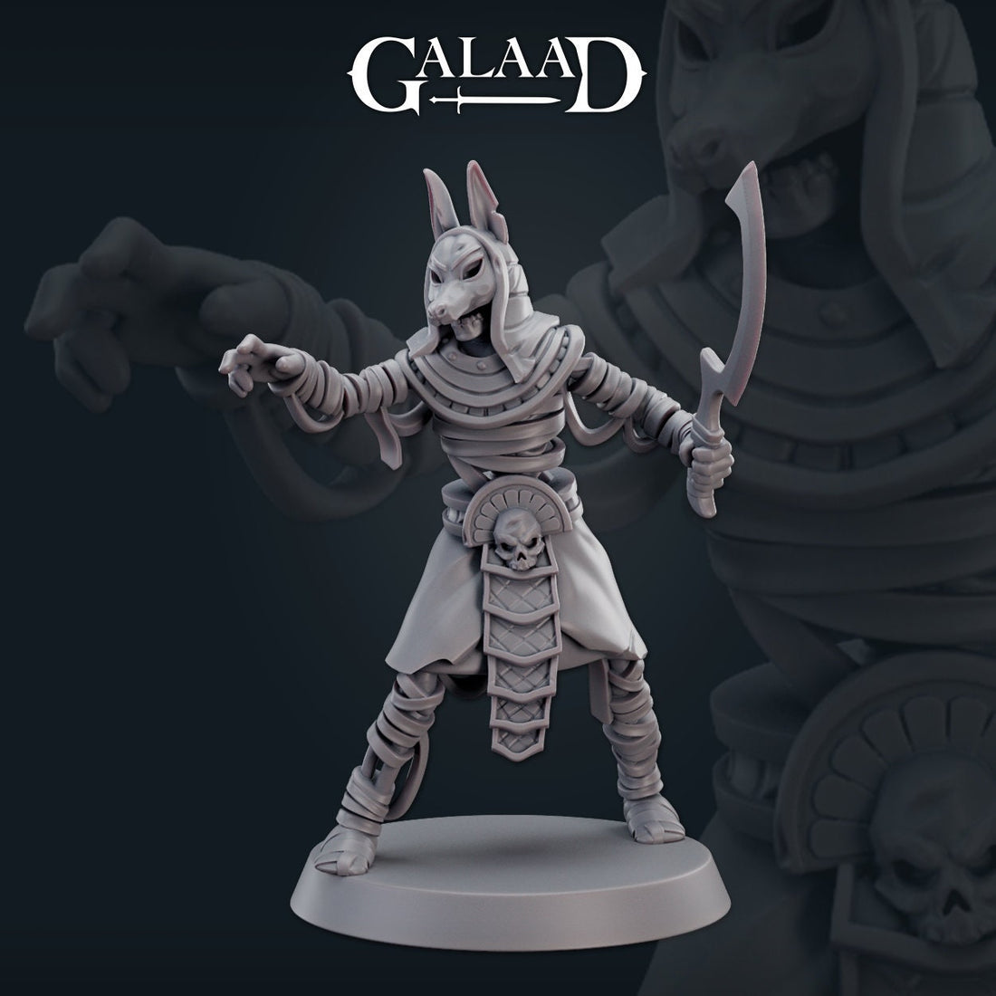 Mummy Miniature | Tabletop RPG Miniature | Galaad Miniatures | Roleplaying 3D Printed Fantasy Mini - 3DPrintDen