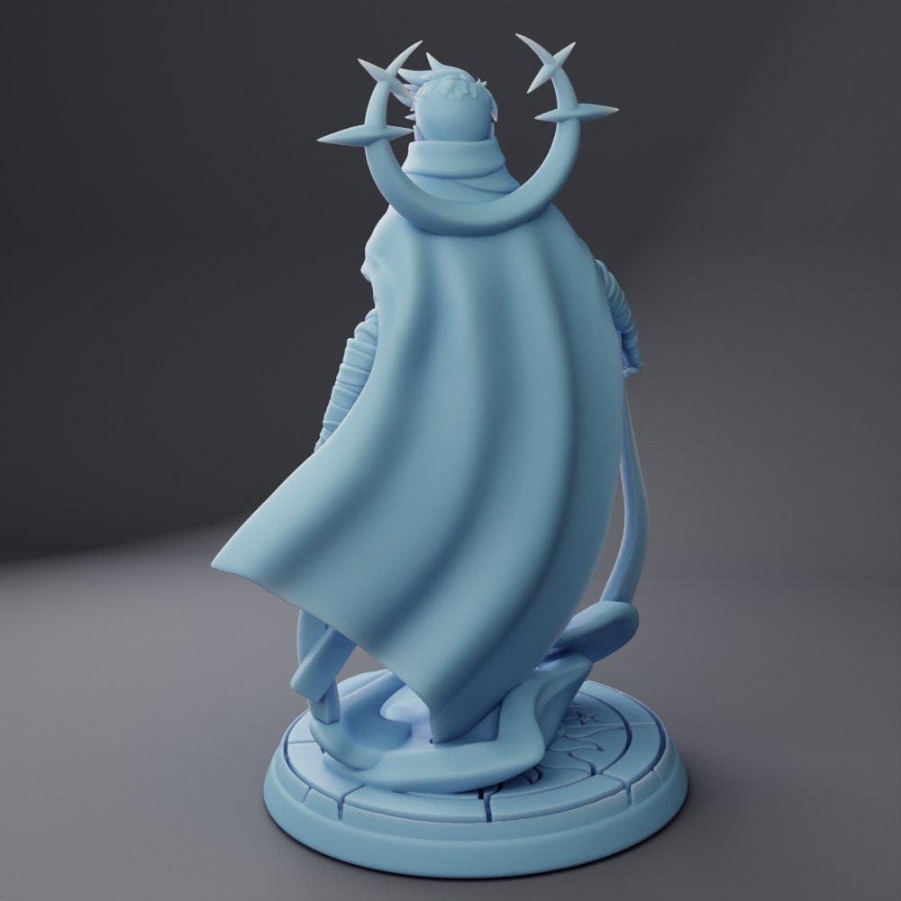 Moonlit Knight Miniature, Astrall | Twin Goddess Miniatures | Tabletop RPG Miniature | Roleplaying 3D Printed Fantasy Mini - 3DPrintDen