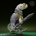 Land Turtle Spearman Miniature | Tabletop RPG Miniature | Pepunki Creatures | Roleplaying 3D Printed Fantasy Mini - 3DPrintDen