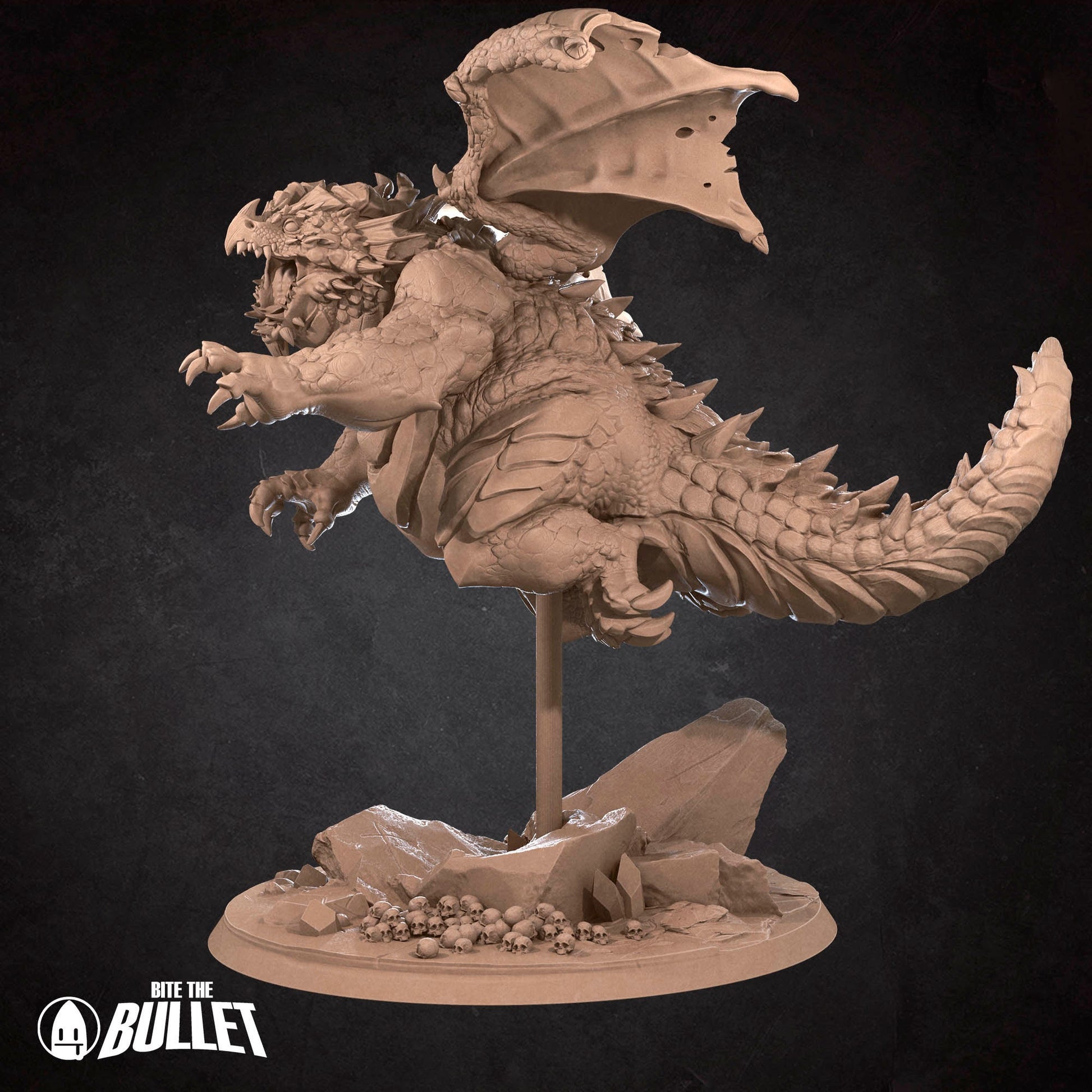 Chonky Dragon Miniature | Tabletop RPG Miniature | Bite the Bullet | Roleplaying 3D Printed Fantasy Mini - 3DPrintDen