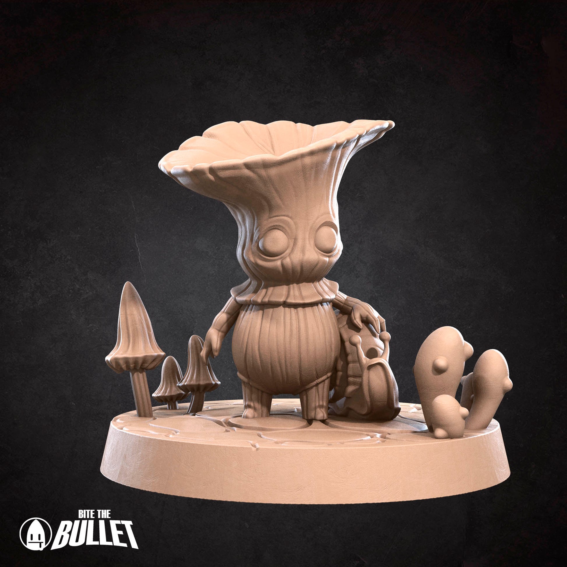 Myconid Miniature | Tabletop RPG Miniature | Bite the Bullet | Roleplaying 3D Printed Fantasy Mini - 3DPrintDen