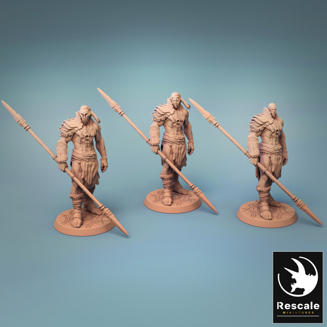 Barbarian Miniature | Tabletop RPG Miniature | Rescale Miniature | Roleplaying 3D Printed Fantasy Mini - 3DPrintDen