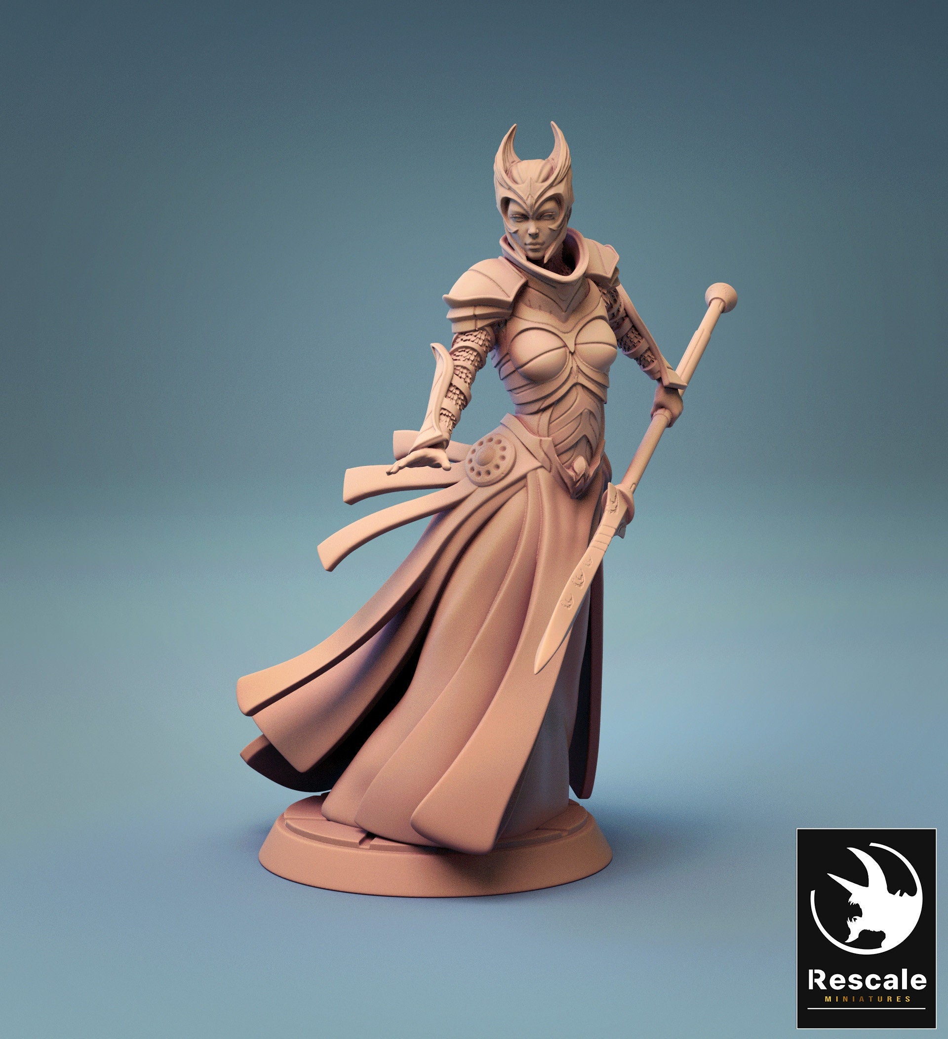 Angel Dhalia | Tabletop RPG Miniature | Rescale Miniature | Roleplaying 3D Printed Fantasy Mini - 3DPrintDen