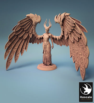 Northern Valkyrie | Tabletop RPG Miniature | Rescale Miniature | Roleplaying 3D Printed Fantasy Mini - 3DPrintDen