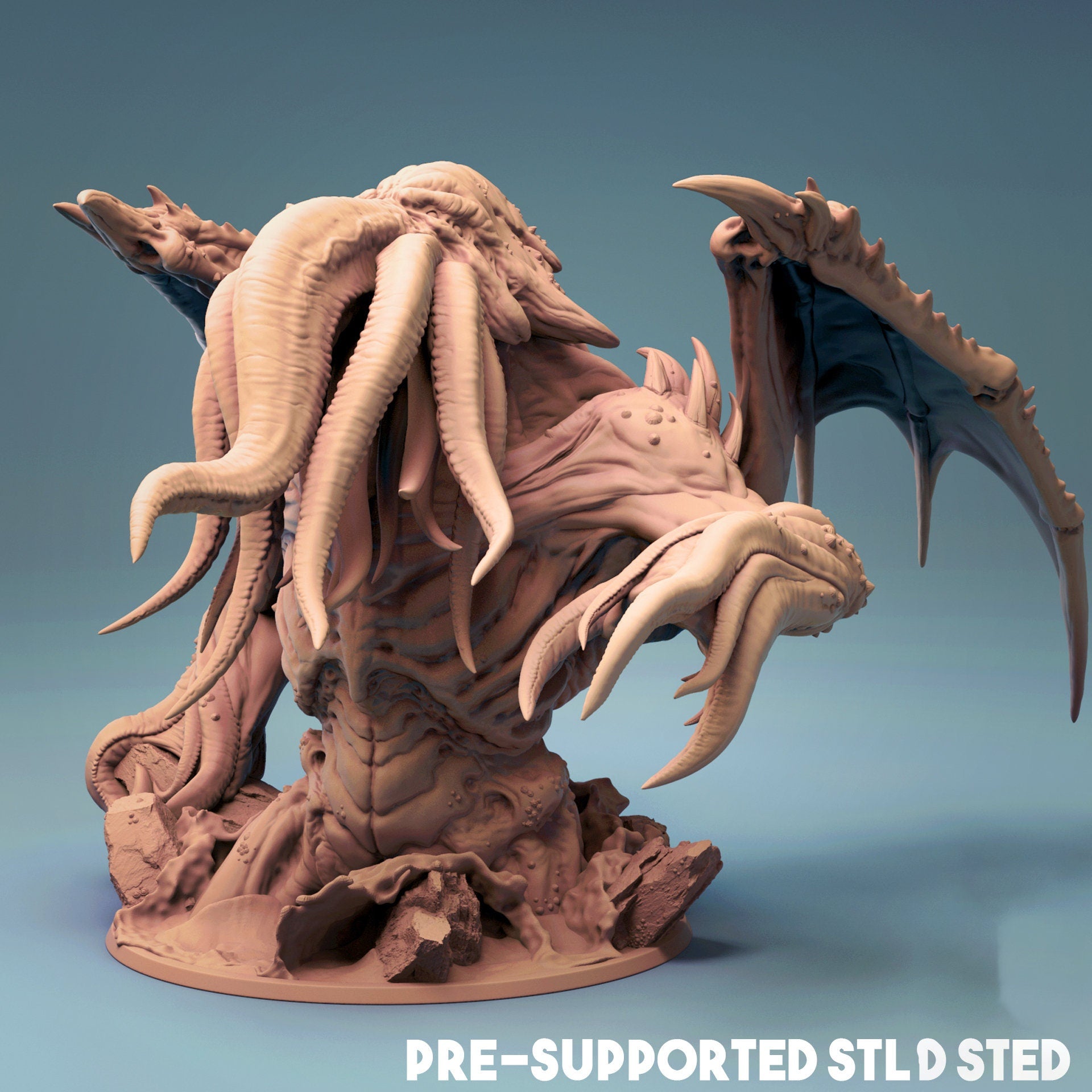 Cthulhu Miniature | Tabletop RPG Miniature | Rescale Miniature | Roleplaying 3D Printed Fantasy Mini - 3DPrintDen