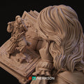 Magical Librarian Bust, Orinthia | Tabletop RPG Miniature | Nerikson | Roleplaying 3D Printed Fantasy Mini - 3DPrintDen