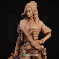 Female Pirate Miniature, Mariana | Tabletop RPG Miniature | Nerikson | Roleplaying 3D Printed Fantasy Mini - 3DPrintDen