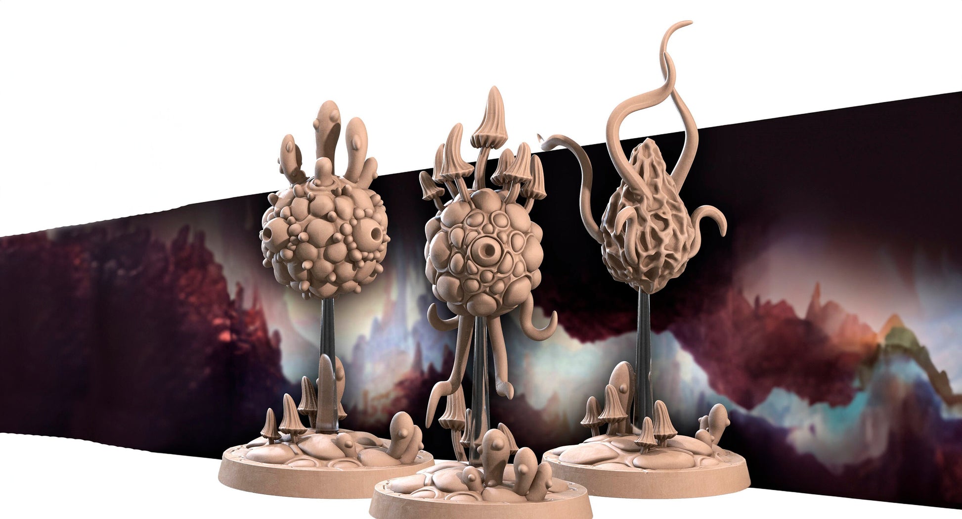 Gas Spores Miniature | Tabletop RPG Miniature | Bite the Bullet | Roleplaying 3D Printed Fantasy Mini - 3DPrintDen