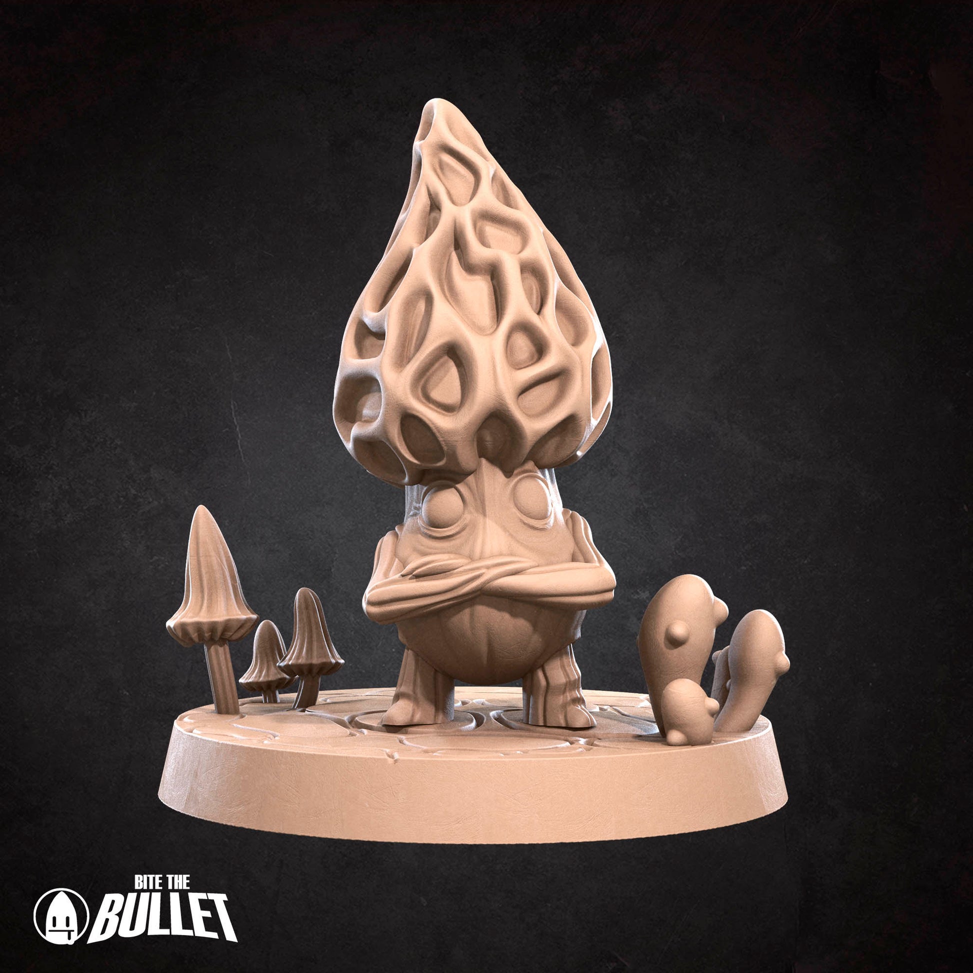 Myconid Miniature | Tabletop RPG Miniature | Bite the Bullet | Roleplaying 3D Printed Fantasy Mini - 3DPrintDen