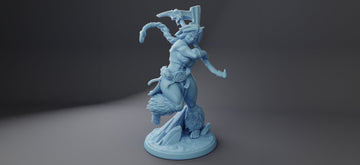 Female Barbarian Miniature, Millie | Twin Goddess Miniatures | Tabletop RPG Miniature | Roleplaying 3D Printed Fantasy Mini - 3DPrintDen