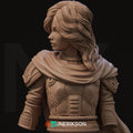 Female Traveler Bust, Alyara | Tabletop RPG Miniature | Nerikson | Roleplaying 3D Printed Fantasy Mini - 3DPrintDen