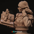 Magical Librarian Bust, Orinthia | Tabletop RPG Miniature | Nerikson | Roleplaying 3D Printed Fantasy Mini - 3DPrintDen