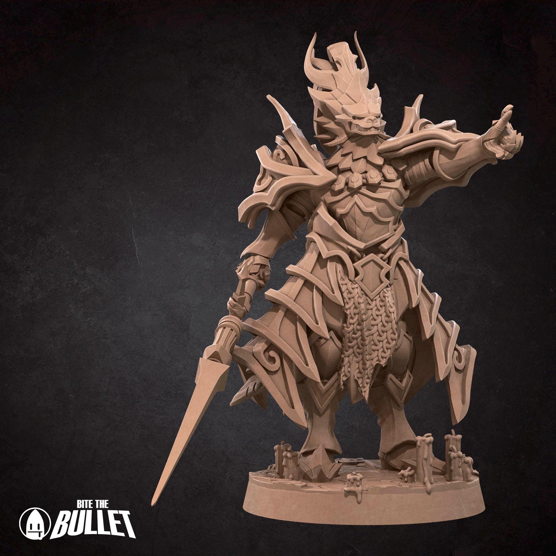 Dragon Slayer Miniature, Leo | Tabletop RPG Miniature | Bite the Bullet | Roleplaying 3D Printed Fantasy Mini - 3DPrintDen