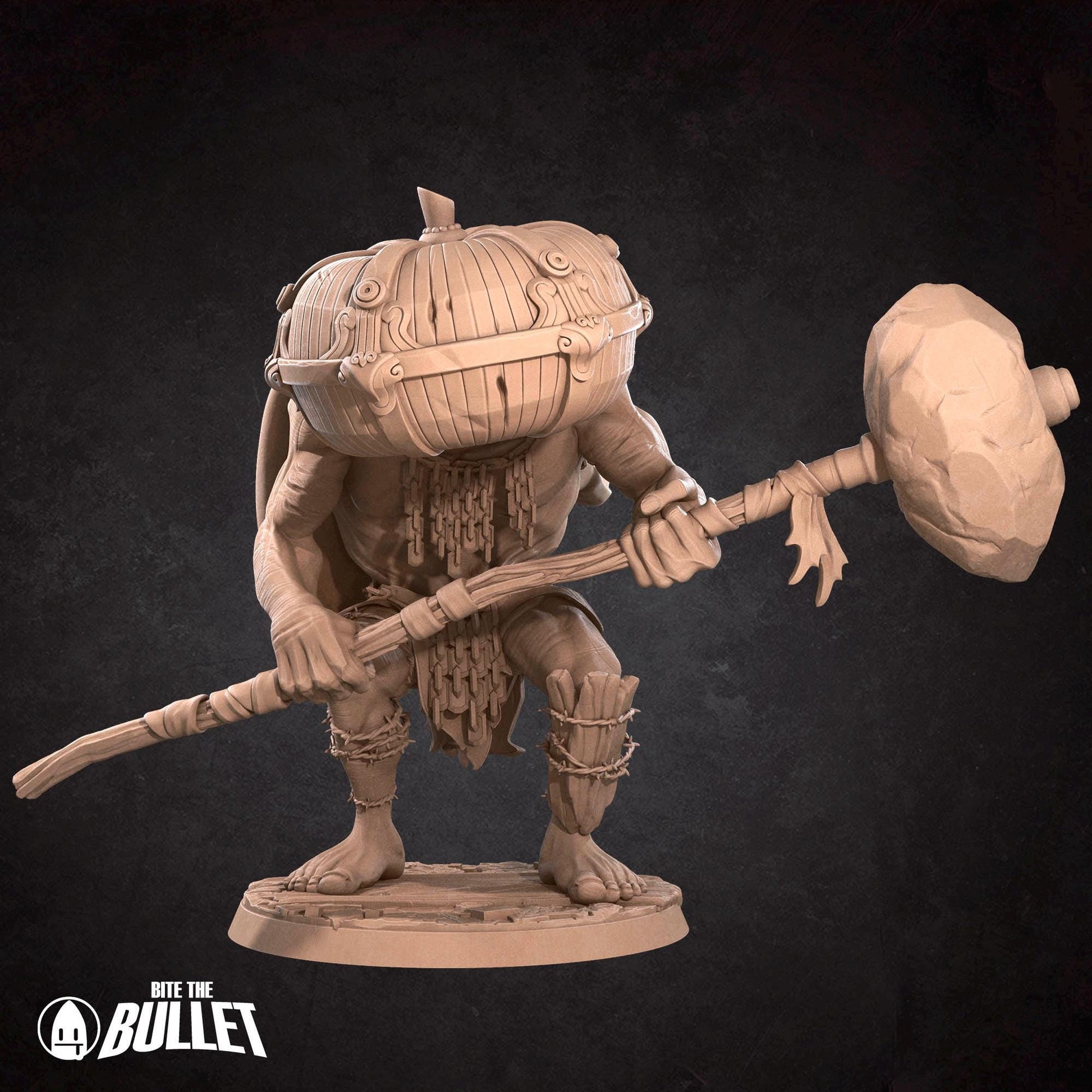 Mad Pumpkin Miniature | Tabletop RPG Miniature | Bite the Bullet | Roleplaying 3D Printed Fantasy Mini - 3DPrintDen