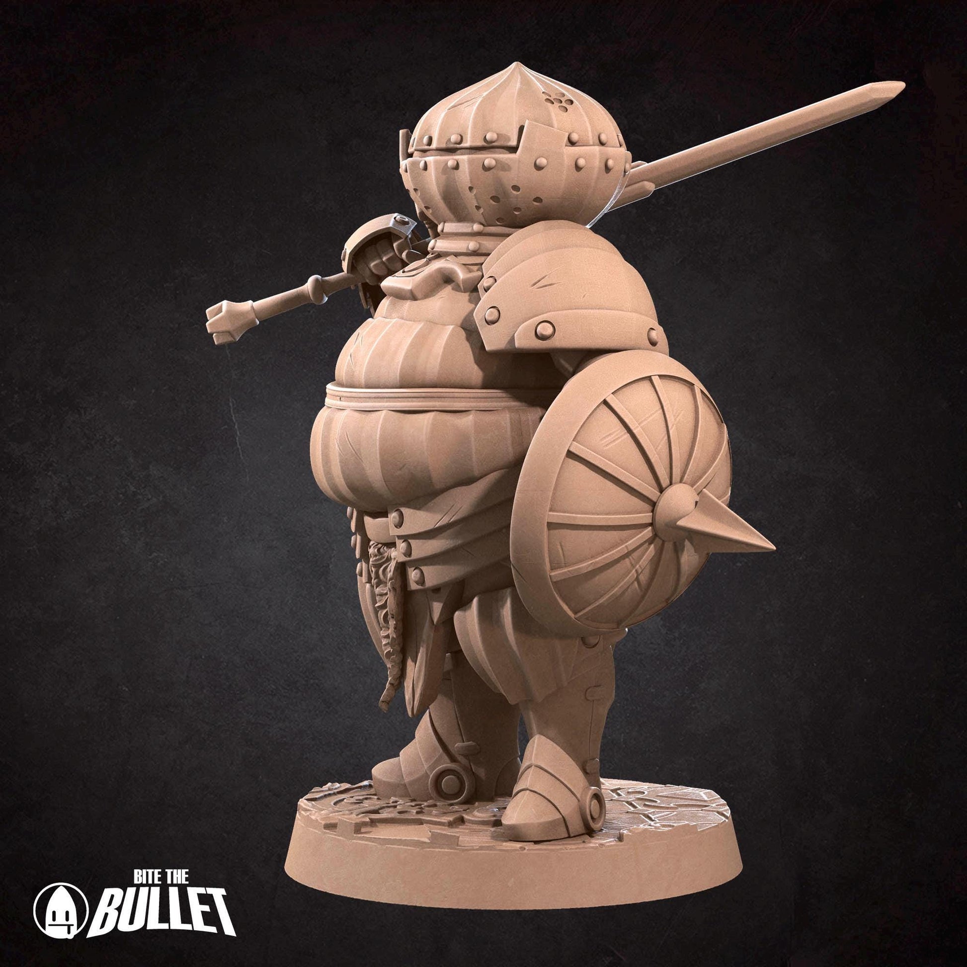 Onion Knight Miniature, Cry | Tabletop RPG Miniature | Bite the Bullet | Roleplaying 3D Printed Fantasy Mini - 3DPrintDen