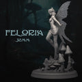 Fairy Miniature, Feloria | Tabletop RPG Miniature | Dungeons and Maidens | Roleplaying 3D Printed Fantasy Mini - 3DPrintDen