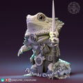 Bearded Dragon Warrior Miniature | Tabletop RPG Miniature | Pepunki Creatures | Roleplaying 3D Printed Fantasy Mini - 3DPrintDen