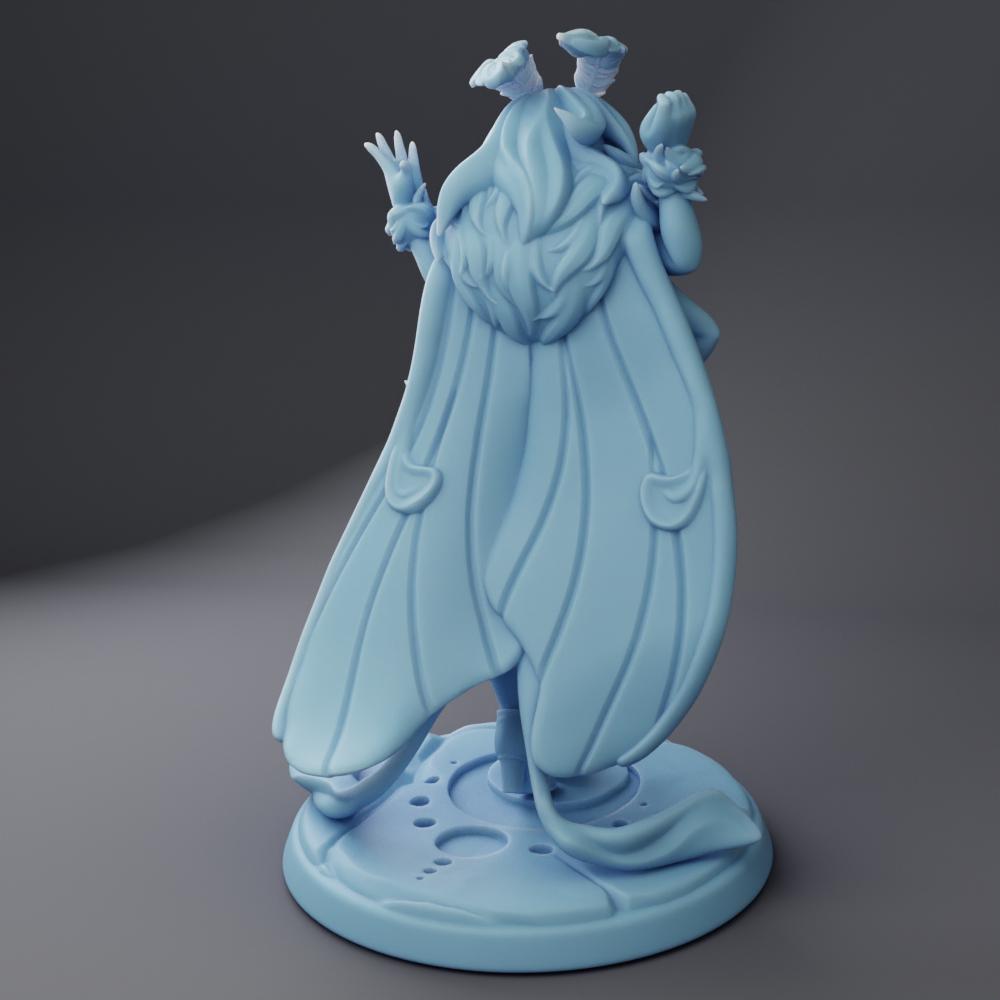 Moth Girl Miniature| Twin Goddess Miniatures | Tabletop RPG Miniature | Roleplaying 3D Printed Fantasy Mini - 3DPrintDen