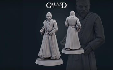 King's Advisor Miniature | Tabletop RPG Miniature | Galaad Miniatures | Roleplaying 3D Printed Fantasy Mini - 3DPrintDen