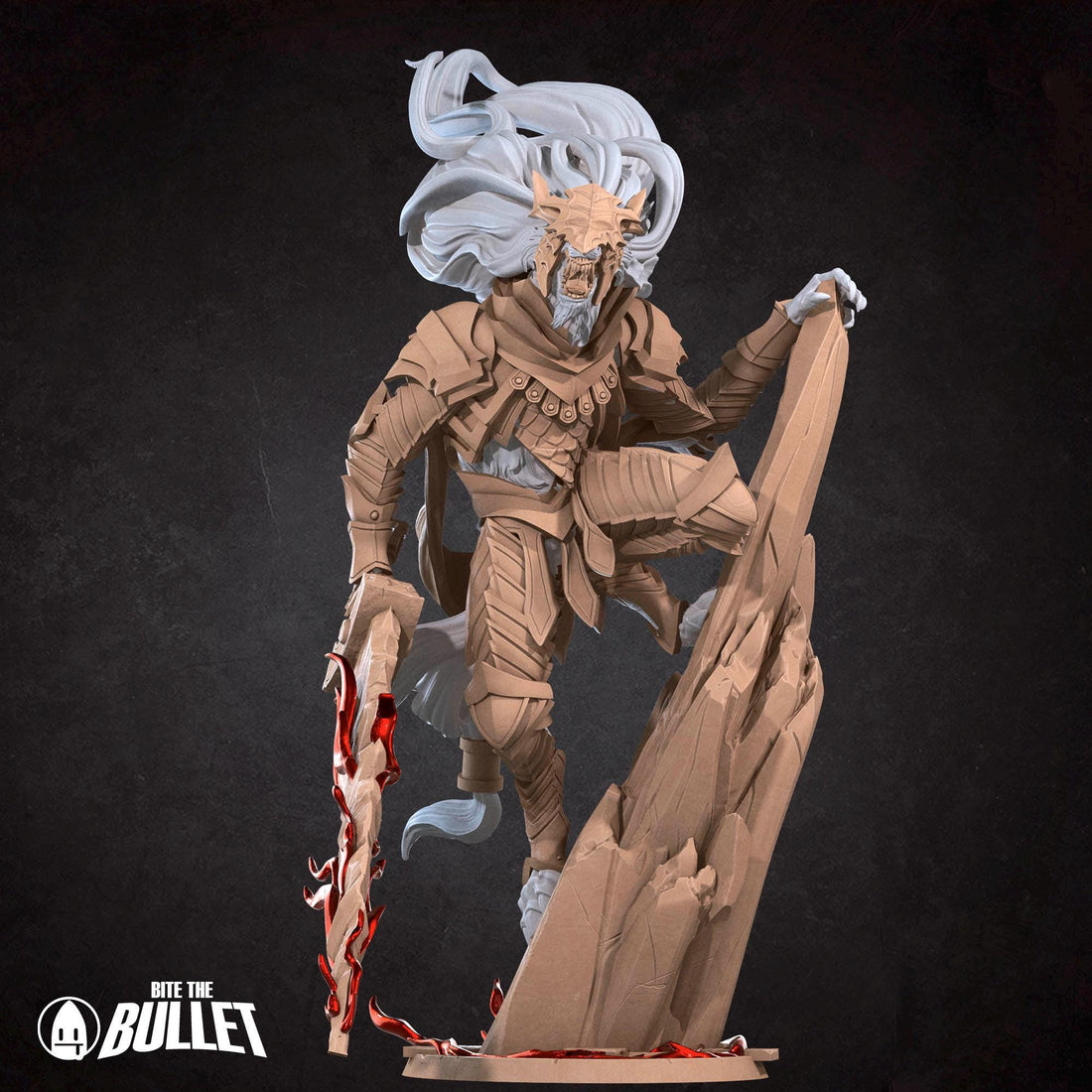 Black Blade Miniature, Malek | Tabletop RPG Miniature | Bite the Bullet | Roleplaying 3D Printed Fantasy Mini - 3DPrintDen