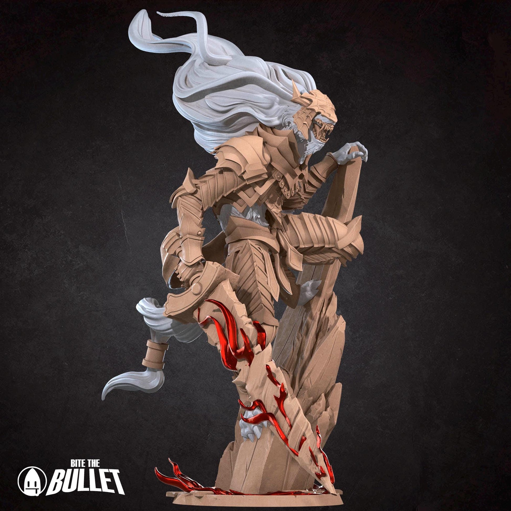 Black Blade Miniature, Malek | Tabletop RPG Miniature | Bite the Bullet | Roleplaying 3D Printed Fantasy Mini - 3DPrintDen