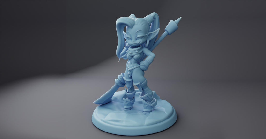 Doxy Orc Miniature | Twin Goddess Miniatures | Tabletop RPG Miniature | Roleplaying 3D Printed Fantasy Mini - 3DPrintDen