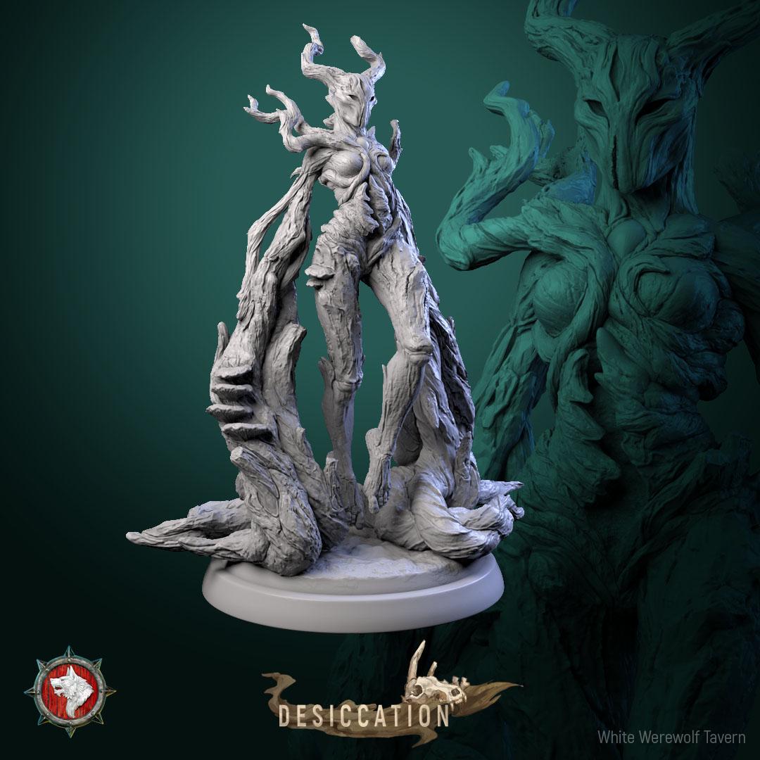 Infected Dryad Miniature | Tabletop RPG Miniature | White Werewolf Tavern | Roleplaying 3D Printed Fantasy Mini - 3DPrintDen