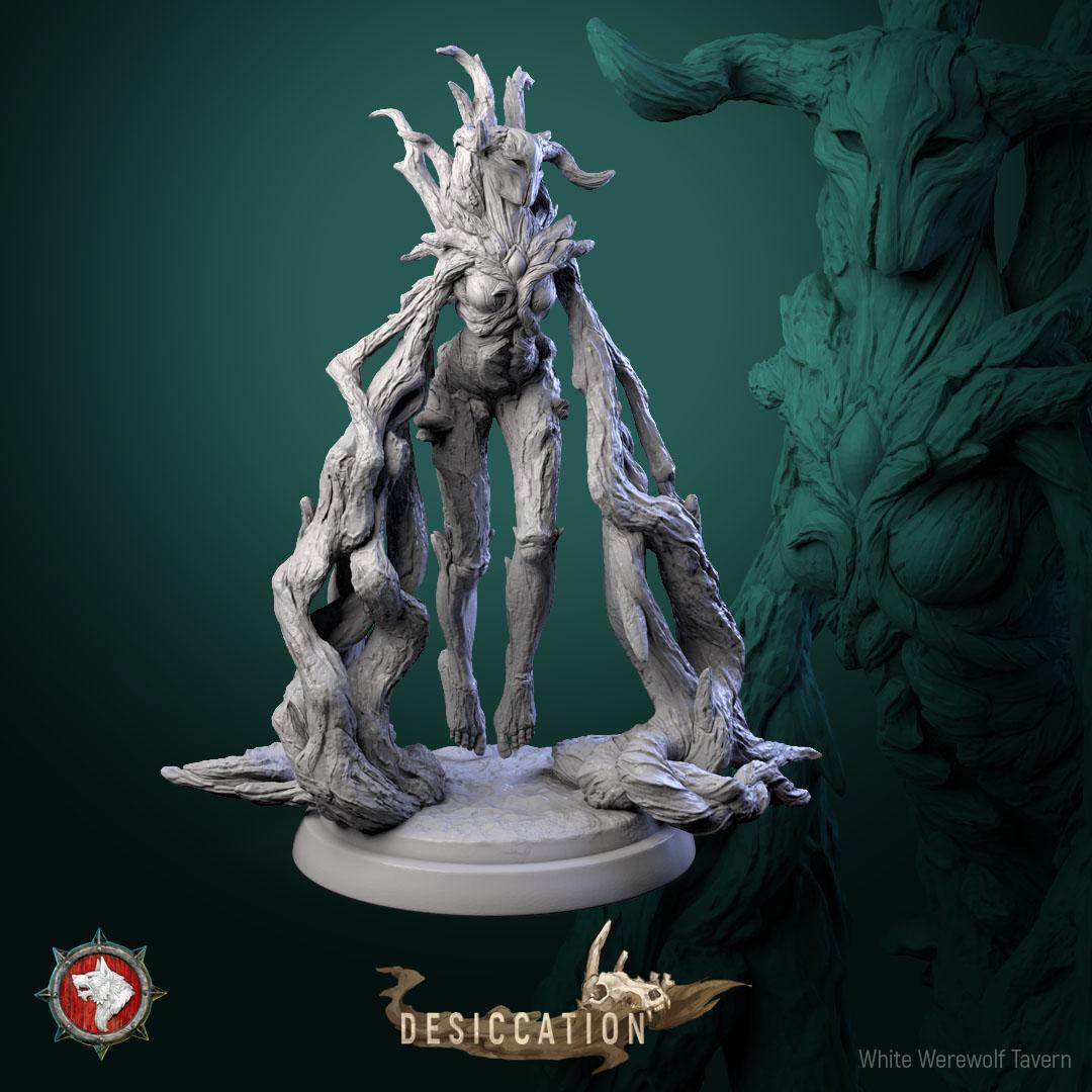 Infected Dryad Miniature | Tabletop RPG Miniature | White Werewolf Tavern | Roleplaying 3D Printed Fantasy Mini - 3DPrintDen