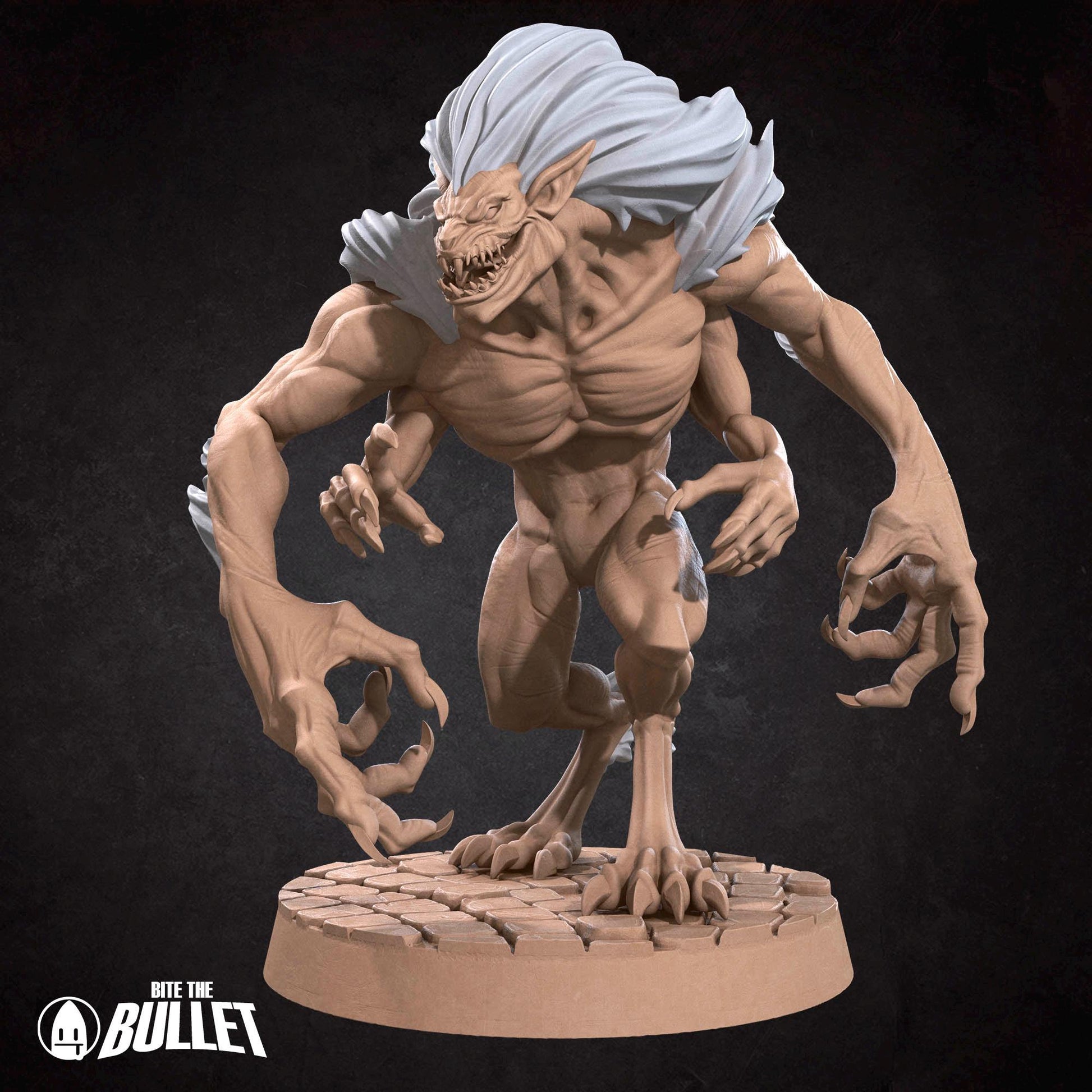 Draegloth Miniature | Tabletop RPG Miniature | Bite the Bullet | Roleplaying 3D Printed Fantasy Mini - 3DPrintDen