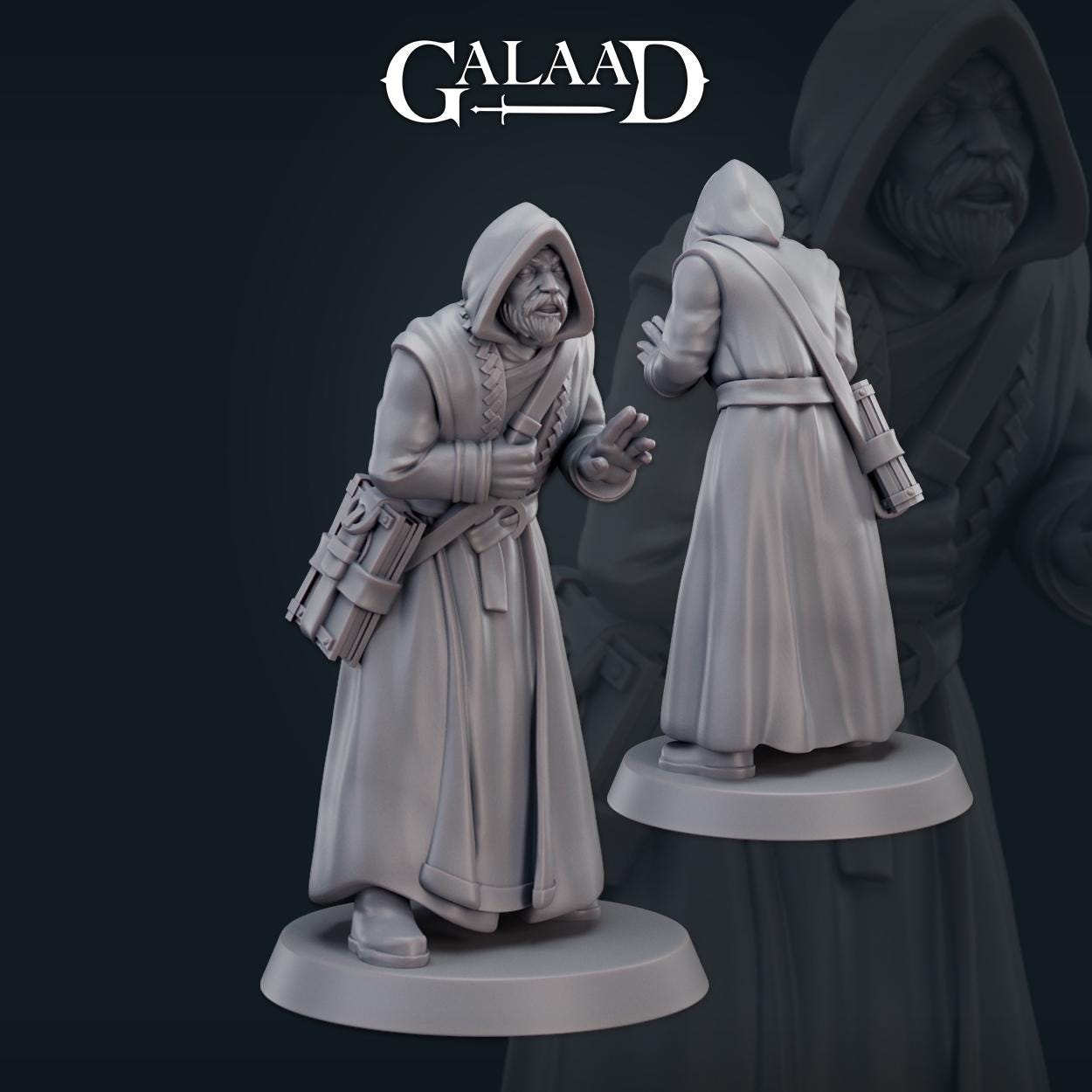 King's Advisor Miniature | Tabletop RPG Miniature | Galaad Miniatures | Roleplaying 3D Printed Fantasy Mini - 3DPrintDen