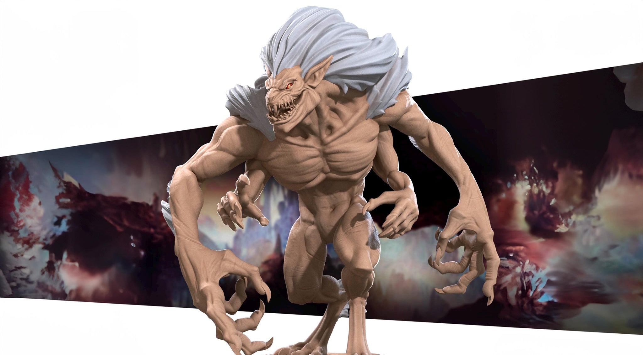 Draegloth Miniature | Tabletop RPG Miniature | Bite the Bullet | Roleplaying 3D Printed Fantasy Mini - 3DPrintDen