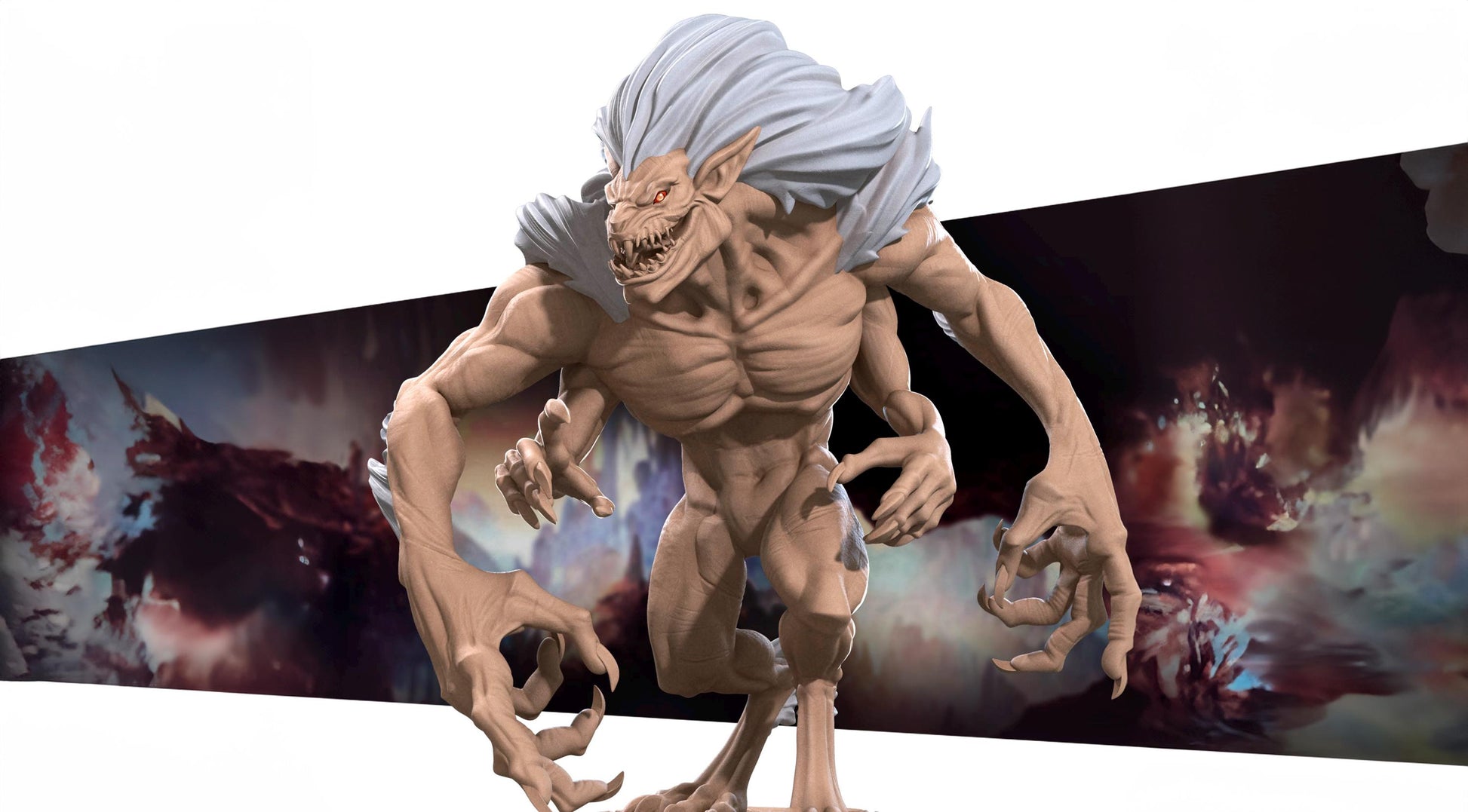 Draegloth Miniature | Tabletop RPG Miniature | Bite the Bullet | Roleplaying 3D Printed Fantasy Mini - 3DPrintDen