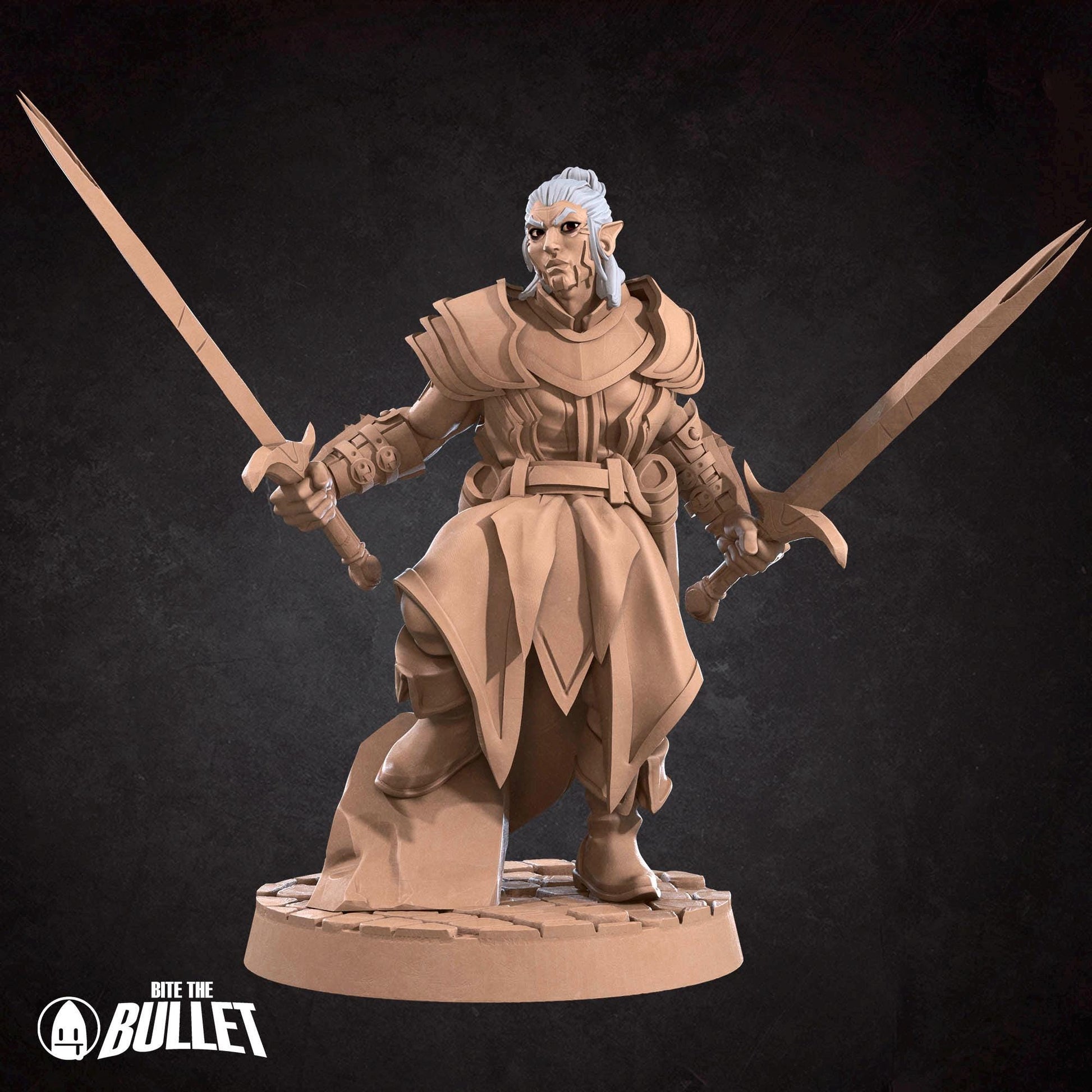 Drow Weapons Master Miniature | Tabletop RPG Miniature | Bite the Bullet | Roleplaying 3D Printed Fantasy Mini - 3DPrintDen
