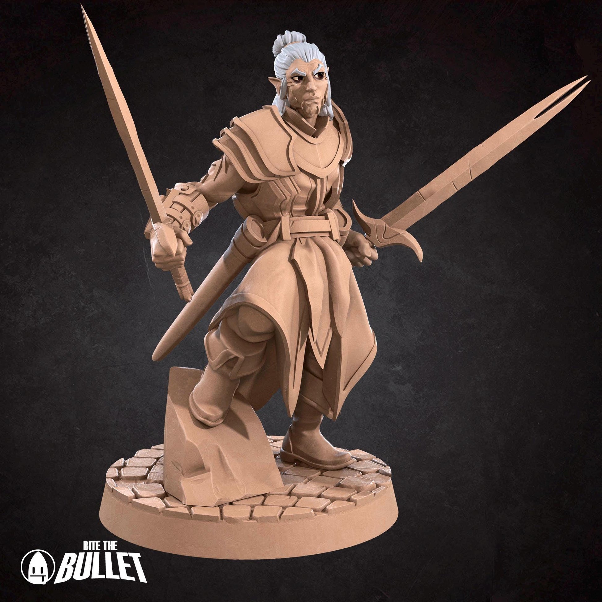 Drow Weapons Master Miniature | Tabletop RPG Miniature | Bite the Bullet | Roleplaying 3D Printed Fantasy Mini - 3DPrintDen