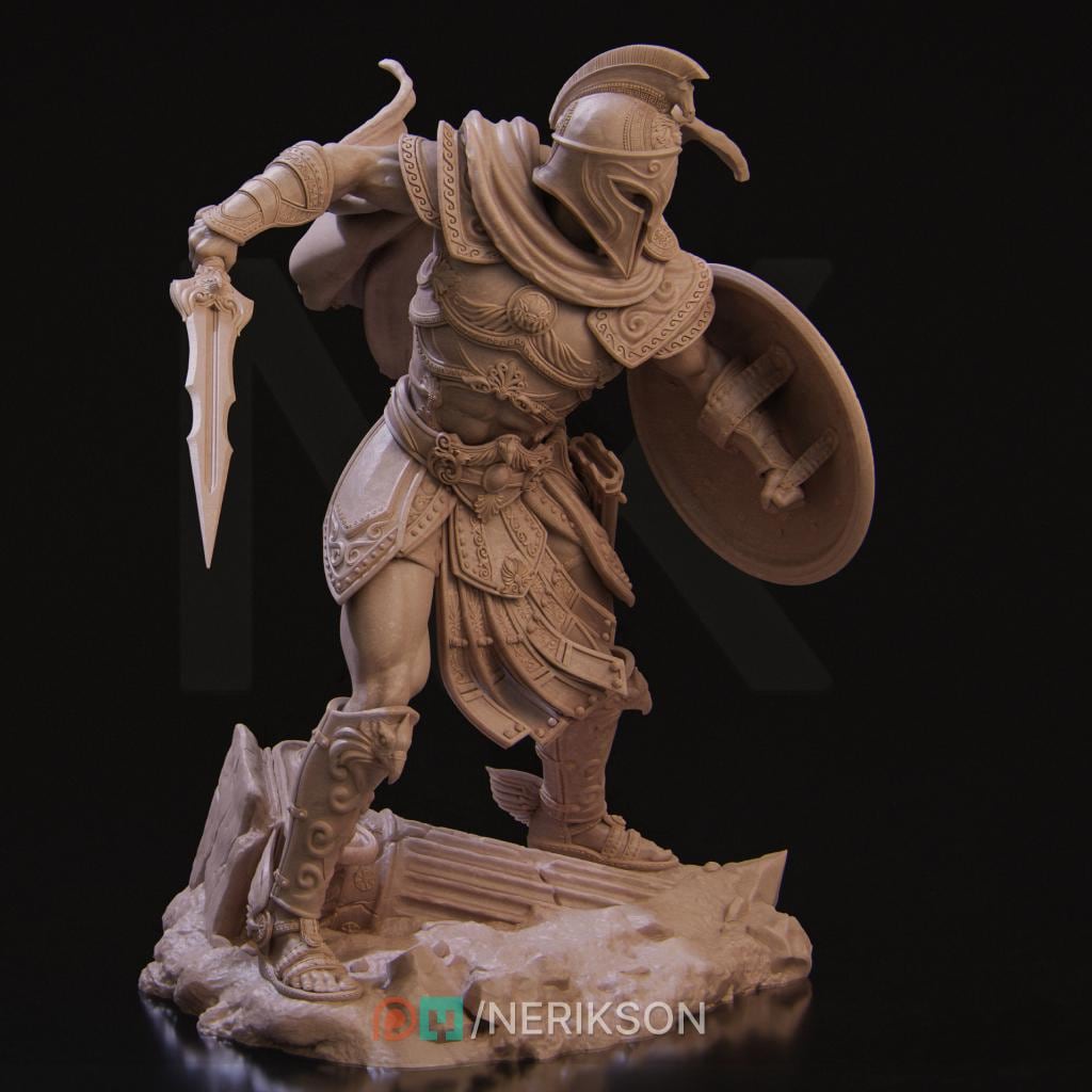 Hero Miniature, Perseus | Tabletop RPG Miniature | Nerikson | Roleplaying 3D Printed Fantasy Mini - 3DPrintDen