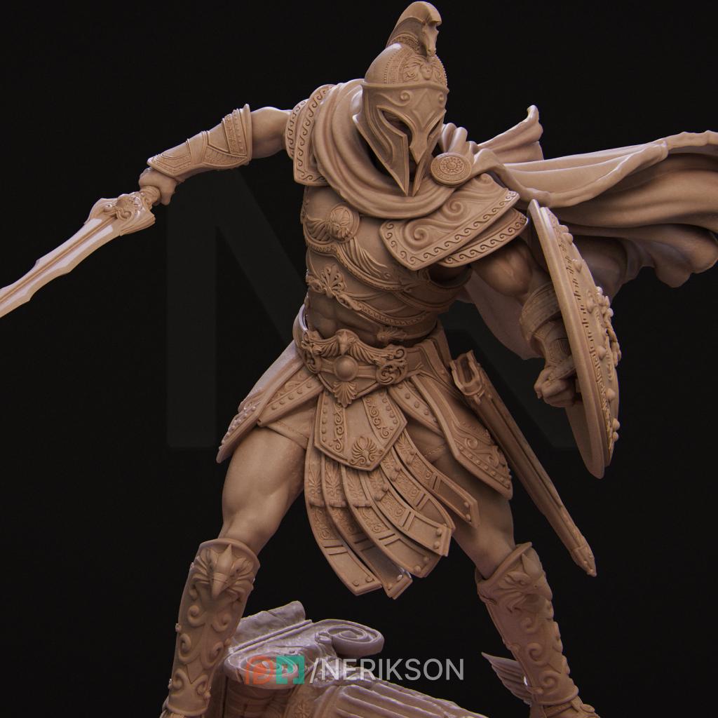 Hero Miniature, Perseus | Tabletop RPG Miniature | Nerikson | Roleplaying 3D Printed Fantasy Mini - 3DPrintDen