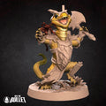 Lizardfolk Barbarian Miniature | Tabletop RPG Miniature | Bite the Bullet | Roleplaying 3D Printed Fantasy Mini - 3DPrintDen