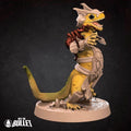 Lizardfolk Barbarian Miniature | Tabletop RPG Miniature | Bite the Bullet | Roleplaying 3D Printed Fantasy Mini - 3DPrintDen