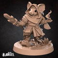 Mousefolk Cleric Miniature | Tabletop RPG Miniature | Bite the Bullet | Roleplaying 3D Printed Fantasy Mini - 3DPrintDen