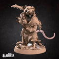 Ratfolk Hunter Miniature | Tabletop RPG Miniature | Bite the Bullet | Roleplaying 3D Printed Fantasy Mini - 3DPrintDen